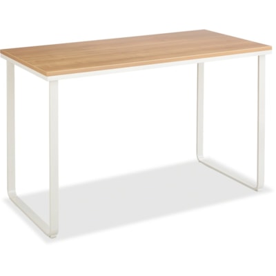 Safco Steel Workstation - Rectangle Top - U-shaped Base - 150 lb (68.04 kg) Capacity - 47.3" (1200.15 mm) Table Top Width x 24" (609.60 mm) Table Top Depth x 0.8" (19.05 mm) Table Top Thickness - Laptop - Assembly Required - Wood, Steel, Fiberboard - 1 Each BEECH TOP  SILVER LEGS 