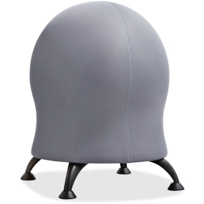 Safco Zenergy Mesh Cover Exercise Ball Chair - Gray Seat Color - Polyvinyl Chloride (PVC), Polyester Seat Material - Powder Coated Frame Color - Four-legged Base - 1 Each ANTI-BURST 17   EXERCISE BALL COVERED IN MESH  PUMP INCLUDED
