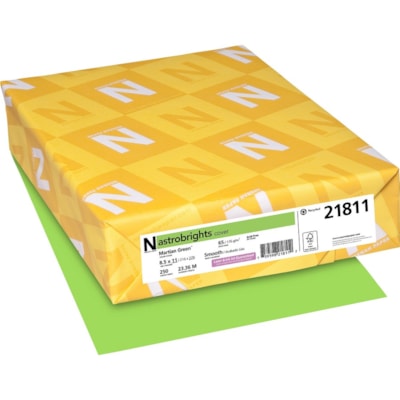 Astrobrights - Papier cartonné à usages multiples imprimable 21811 - 8 1/2 po (215,90 mm) x 11 po (279,40 mm) - 65 lb (29483,50 g) Poids de Base - 250 / emballage FSC LASER JET D'ENCRE GARANTIE GREEN MARTIAN