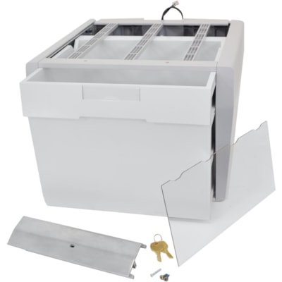 Ergotron SV43/44 Envelope Drawer - Gray, White e - Works in conjunction with auto-locking drawer