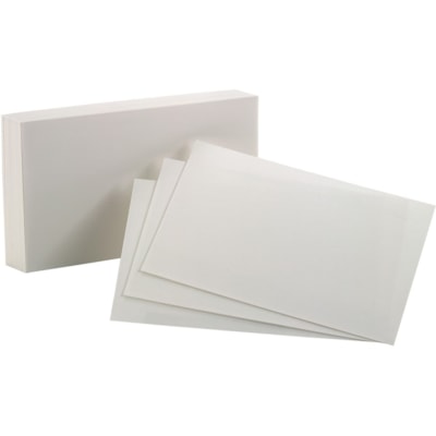 Oxford Index Cards - 8" (203.20 mm) Divider Width - White Divider - Recycled - 100 / Pack MEDIUM WEIGHT 