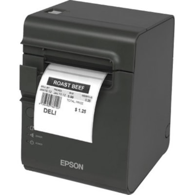 Epson TM-L90 Plus Desktop Direct Thermal Printer - Monochrome - Label/Receipt Print - USB - Serial - 2.83" Print Width - 5.91 in/s Mono - 203 x 203 dpi - 3.15" Label Width - 2.83" (72 mm) Print Width - 5.91 in/s (150 mm/s) Mono - 203 x 203 dpi - 3.15" (80 mm) Label Width BLK W P/S 