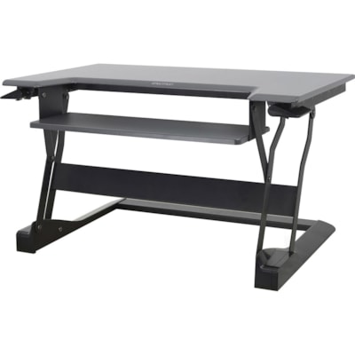 Ergotron Workfit-T, Sit-Stand Desktop Workstation (Black) - Rectangle Top - 35 lb (15.88 kg) Capacity - Height Adjustable - 35" (889 mm) Table Top Width x 23" (584.20 mm) Table Top Depth x 35" (889 mm) Width x 25" (635 mm) Depth - Black - 1 Each sign - Black - Economical desi gn: Offers medium-si