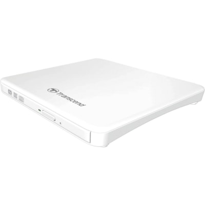 Transcend DVD-Writer - External - White - DVD-RAM/±R/±RW Support - 24x CD Write/24x CD Rewrite/24x CD Read - 8x DVD Write/8x DVD Rewrite/8x DVD Read - Double-layer Media Supported - USB 2.0 - Slimline  8X USB 2.0 9.5mm 
