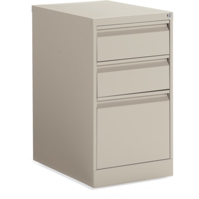 Offices To Go Mobile Pedestal - Box/Box/File - 3-Drawer - 15" (381 mm) Width x 23" (584.20 mm) Depth x 27.9" (707.90 mm) Height - 3 x Drawer(s) for Box, File - Vertical - Key Lock, Recessed Handle, Ball-bearing Suspension, Pencil Tray, Leveling Glide - Nevada - Metal  