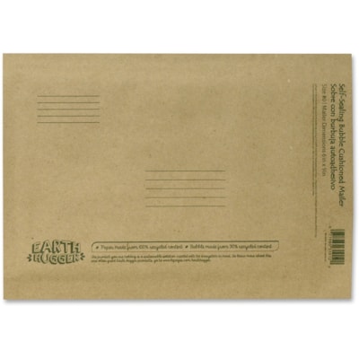 Seal-It - Enveloppe postale 31012EH - Bulle - #0 - largeur de 6 po (152,40 mm) x longueur de 9 po (228,60 mm) - Autoscellant - Manille - Kraft - 1 chaque SIZE 6" X 9"  KRAFT 100% RECYCLED CONTENT-50% PCW
