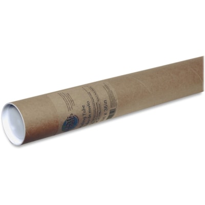 Seal-It - Earth Hugger Tube postal avec embouts, brun kraft, 3 po x 36 po - longueur de 36 po (914,40 mm) - Kraft - 1 chaque WITH END CAPS RECYCLED BROWN CORRUGATED TUBE