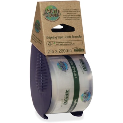 Bandit Earth Hugger Tape Dispenser - Holds Total 1 Tape(s) - Refillable - Eco-friendly, Ergonomic Design - Clear - 1 Each 2IN X 55YDS 100% POST-CONSUMER PLASTIC