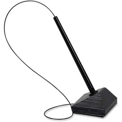 Merangue Aluminum Security Pen with Stand - Refillable - Black Ink - Black Aluminum Barrel - 1 Each MERANGUE 