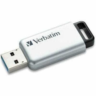 Verbatim Store 'n' Go Secure Pro USB 3.0 Drive - 32 GB - USB 3.0 - Silver - 256-bit AES - Lifetime Warranty - 1 Each   3.0 Flash Drive 