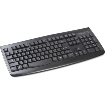 Kensington Pro Fit Wireless Keyboard - Black - Wireless Connectivity - RF - USB Interface - QWERTY Layout - Computer - Membrane Keyswitch - Black  