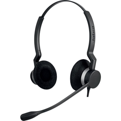 Jabra BIZ 2300 QD Duo Headset - Stereo - Wired - 150 Hz to 4.50 kHz - Over-the-head - Binaural - Supra-aural - 3.5 ft Cable C  w. pouch 