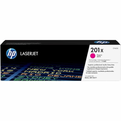 HP 201X (CF403X) Original High Yield Laser Toner Cartridge - Single Pack - Magenta - 1 Each - 2300 Pages LASERJET PRO M252  M277 SERIES YIELD 2300