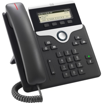 Cisco 7811 IP Phone - Corded - Wall Mountable - Charcoal - 1 x Total Line - VoIP - 2 x Network (RJ-45) - PoE Ports  