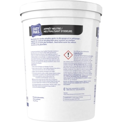 Diversey Easy Paks Neutral Odor Counteractant - For Floor, Restroom, Shower, Wall - Concentrate - 0.50 oz (14.17 g) - Odor Neutralizer, Odorless - White - 90/Tub - 1 Each  