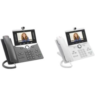 Cisco 8865 IP Phone - Corded/Cordless - Corded/Cordless - Bluetooth, Wi-Fi - Wall Mountable - Charcoal - 5 x Total Line - VoIP - IEEE 802.11a/b/g/n/ac - Enhanced User Connect License, Unified Communications Manager - 2 x Network (RJ-45) - PoE Ports  