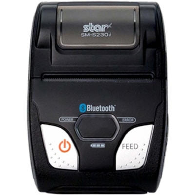 Star Micronics SM-S230i 2" Portable Thermal Printer - iOS/Android/Windows/Bluetooth/USB, 80 mm/sec, Monochrome, Auto Cutter, No MSR, Black - iOS/Android/Windows/Bluetooth/USB, 80 mm/sec, Monochrome, Auto Cutter, No MSR, Black  PRNT 