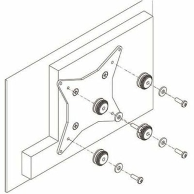 Chief FSB4073 Mounting Bracket for Digital Signage Display, Monitor - Black - 40 lb (18143.69 g) Load Capacity - 50 x 50, 100 x 100 - VESA Mount Compatible  X 50MM - SAMSUNG DB10B.Adapts  From 50x50mm VESA U