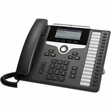 Cisco 7861 IP Phone - Refurbished - Corded - Corded - Wall Mountable, Tabletop - Charcoal - 16 x Total Line - VoIP - 2 x Network (RJ-45) - PoE Ports URED 