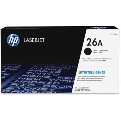 HP 26A Original Laser Toner Cartridge - Black - 1 Each - 3100 Pages LASERJET PRO M402 M426 SERIES YIELD 3100