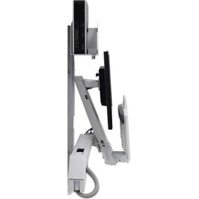 Ergotron StyleView Wall Mount for Monitor, CPU, Keyboard, Scanner, Mouse - White - 24" Screen Support - 29 lb (13154.18 g) Load Capacity - 100 x 100, 75 x 75 SURFACE  PRE-CONFIGURATION  SM ALL CPU HOLDER  BRIG