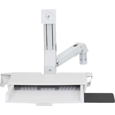 Ergotron StyleView Mounting Arm for Monitor, Bar Code Reader, Keyboard, Mouse - Height Adjustable - 24" Screen Support - 32 lb (14514.96 g) Load Capacity - 75 x 75, 100 x 100 - VESA Mount Compatible - Aluminum, Plastic M  WORKSURFACE  POLISHED  BRIG HT WHITE TEXTURE