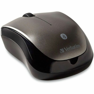 Verbatim Bluetooth Wireless Tablet Multi-Trac Blue LED Mouse - Graphite - Blue LED/Optical - Wireless - Bluetooth - 1600 dpi - Scroll Wheel - 3 Button(s) - Symmetrical - 1 Each OPTICAL MULTI-TRAC BLUE LED