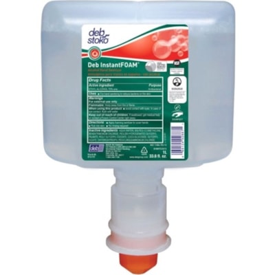 Deb InstantFOAM Hand Sanitizer Foam Refill - Fragrance-free Scent - 1 L - Kill Germs - Hand - Clear - Dye-free - 3 / Carton 1L CARTRIDGE 