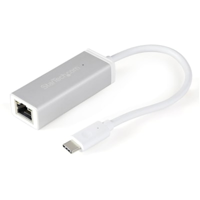 StarTech.com USB-C to Gigabit Ethernet Adapter - Aluminum - Thunderbolt 3 Port Compatible - USB Type C Network Adapter - Use this sleek aluminum converter to add a Gb Ethernet port to a MacBook, Chromebook or laptop with USB Type C - Silver finish makes it the ideal laptop accessory - USB C Gigabit   