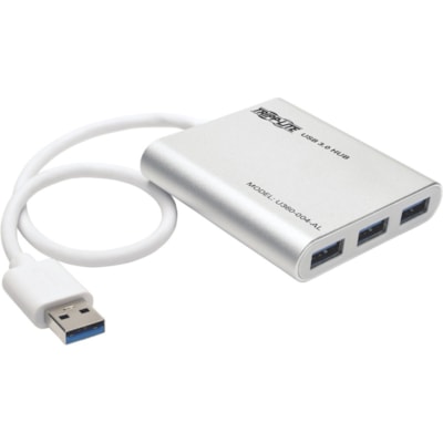 Tripp Lite series 4-Port Portable USB 3.0 SuperSpeed Mini Hub, Aluminum - USB - External - 4 USB Port(s) - 4 USB 3.0 Port(s) peed Mini Hub  Aluminum 