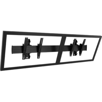 Chief Fusion Large 2x1 Menu Board TV Mount - For 40-55 Inch TVs - Black - Height Adjustable - 2 Display(s) Supported - 40" to 55" Screen Support - 250 lb (113398.09 g) Load Capacity l Mounted Menu Board Solutions .