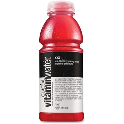 Glaceau VitaminWater Acai Berry - Blueberry, Pomegranate - 19.98 fl oz (591 mL) - 12 / Box  