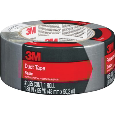 3M - Ruban adhésif de base - longueur de 55 vg (50,3 m) x largeur de 1,88 po (47,8 mm) - Argenté - Lavette Endos - 1 chaque 1.88IN X 55YD (47 7MM X 50 2M) 