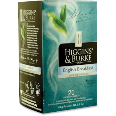 Higgins & Burke Naturals English Breakfast Black Tea Black Tea - Black Tea - 20 Teabag - 20 / Box ALLY WRAPPED 20ENV/BX 6BX/CT 