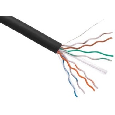 Axiom CAT5e 24AWG 4-Pair Solid 350MHz Plenum Bulk Cable Spool 1000FT (Black) - 1000 ft (304.80 m) Category 5e Network Cable for Network Device - First End: 1 x Bare Wire - Second End: 1 x Bare Wire - Plenum - 24 AWG - Black  350MHZ PLENUM BULK CABLE SPOO L 1000FT (BLACK)