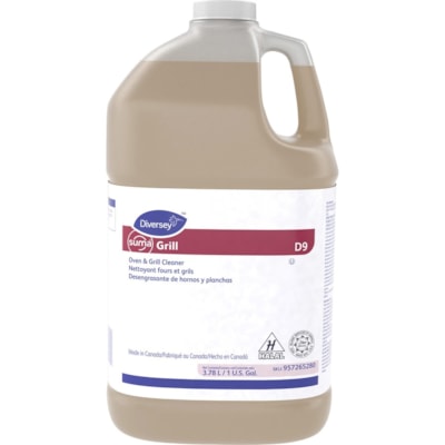 Diversey - Nettoyant pour fours et grils Suma Grill D9, 3,78 l, caisse de 4 - Pour Four, Gril, Acier inoxydable - Prêt à l'emploi - Liquide - 3,79 L - Recommended For : Solvant d'huile, Dissolvant à carbone, Solvant de graisse, Élimine les salissures - Puissant - Marron - 1 chaque  
