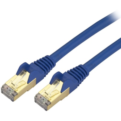 StarTech.com 35ft CAT6a Ethernet Cable - 10 Gigabit Category 6a Shielded Snagless 100W PoE Patch Cord - 10GbE Blue UL Certified Wiring/TIA - CAT6a Ethernet Cable delivers 10 Gigabit connection free of noise & EMI/RFI interference - Tested to comply w/ ANSI/TIA-568-D Category 6 requirements - 26 AWG  10 Gigabit connection free of noise & EMI/RFI inte