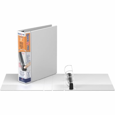 QuickFit - Classeur à anneaux D simple touche QuickFit PRO - 2 po (50,80 mm) Capcité du classeur - format 8 1/2 po (215,90 mm) x 11 po (279,40 mm) - 500 Capacité en feuilles - 3 x 2 po (50,80 mm) Anneau(s) - Fastener(s) : Anneau en D - Pocket(s) : À l'intérieur avant et arr SINGLE TOUCH PIN-LOCK  D RING 
