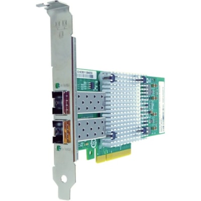 Axiom 10Gbs Dual Port SFP+ PCIe x8 NIC for QLogic w/Transceivers - QLE3242-SR-CK - 10Gbs Dual Port SFP+ PCIe x8 NIC Card E X8 NIC FOR QLOGIC W/TRANSCEI VERS - QLE3242-SR-CK