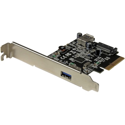 StarTech.com 2 Port USB 3.1 (10Gbps) Card - USB-A 1x External 1x Internal - PCIe USB 3.1 Card with Type-A - PCI Express - Supports UASP - Upgrade your computer to the faster speed of USB 3.1 Gen 2 by adding one external and one internal 10Gbps USB Type-A ports - 2 Port USB 3.1 (10Gbps) Card - USB-A, aster speed of USB 3.1 Gen 2 b y adding one externa