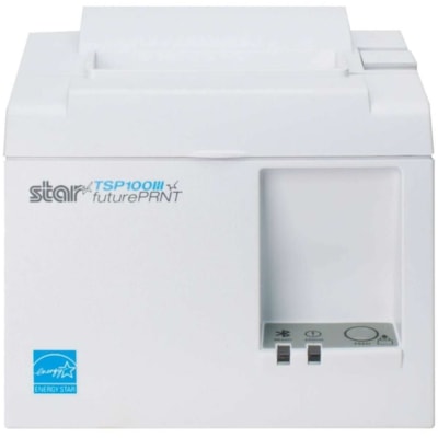 Star Micronics TSP143IIIW WT US Desktop Direct Thermal Printer - Monochrome - Receipt Print - With Cutter - White - 2.83" Print Width - 9.84 in/s Mono - 203 dpi - Wireless LAN - 3.15" Label Width - Cutter, Internal Power Supply, White  PRNT 