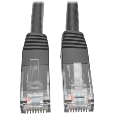 Tripp Lite series Cat6 Gigabit Molded Patch Cable (RJ45 M/M), Black, 20 ft - 20 ft (6.10 m) Category 6 Network Cable for Network Device, Router, Modem, Blu-ray Player, Printer, Computer - First End: 1 x RJ-45 Network - Male - Second End: 1 x RJ-45 Network - Male - 1 Gbit/s - Patch Cable - Gold Plate /M 550MHZ BLACK 20 