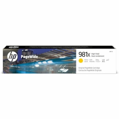 HP 981X (L0R11A) Original High Yield Inkjet Ink Cartridge - Single Pack - Yellow - 1 Each - 10000 Pages HIGH YIELD 10 000 PAGES 