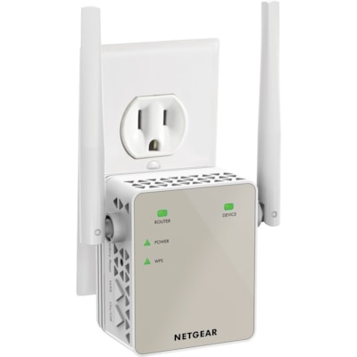 Netgear - Amplificateur de portée sans fil EX6120 Bi bande IEEE 802.11 a/b/g/n/ac 1,17 Gbit/s - Intérieur - 2,40 GHz, 5 GHz - Externe - 1 x Réseau (RJ-45) - Fast Ethernet - plug-in  ACCS 