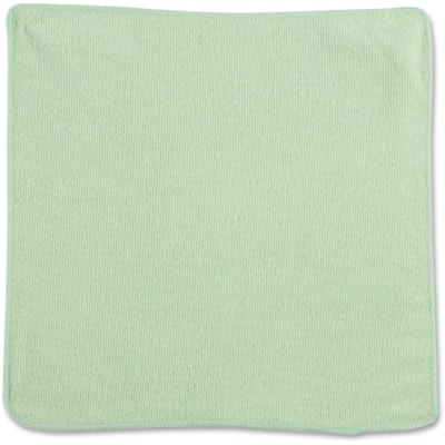 Rubbermaid Commercial 12" Green Light Commercial MF Cloth - 12" (304.80 mm) Length x 12" (304.80 mm) Width - Reusable, Launderable, Bleach-safe - Green - 1 Each MICROFIBRE CLOTH LIGHT DUTY 