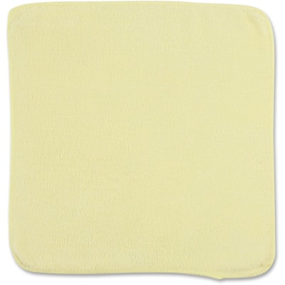 Rubbermaid Commercial 12" Yellow Light Commrcl MF Cloth - 12" (304.80 mm) Length x 12" (304.80 mm) Width - Reusable, Bleach-safe, Chemical Resistant, Launderable - Yellow - 1 Each MICROFIBRE CLOTH LIGHT DUTY 