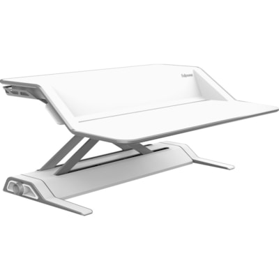 Élévateur de bureau multiusage Lotus Hauteur réglable Fellowes - 35 lb (15875,73 g) Capacité de charge - 1 x Etagère(s) - 5,50 po (139,70 mm) Hauteur x 32,75 po (831,85 mm) Largeur x 24,25 po (615,95 mm) Profondeur - Bureau - Acier, Plastique, Résine phénoli 22 RÉGLAGES DE LA HAUTEUR JUSQU'À 17 PO