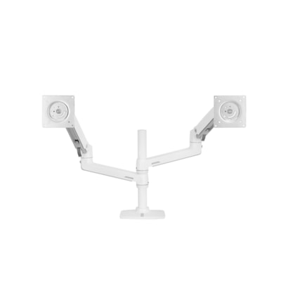 Ergotron Mounting Arm for Monitor - White - 2 Display(s) Supported - 24" Screen Support - 40 lb (18143.69 g) Load Capacity - 100 x 100, 75 x 75 (white).Fully adjustable side- by-side monitor conf