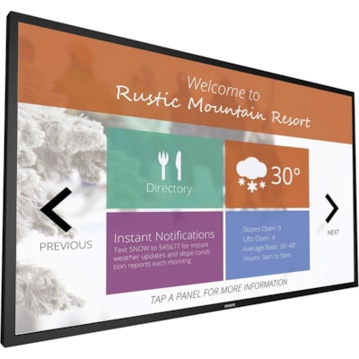 Philips Signage Solutions Multi-Touch Display - 75" (1905 mm) LCD - Touchscreen - 3840 x 2160 - Edge LED - 410 cd/m² - 2160p - HDMI - USB - DVI - SerialEthernet - Black PT WINDOWS 
