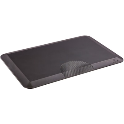 Safco Anti-fatigue Mat - Floor, Carpet - 30" (762 mm) Length x 20" (508 mm) Width x 1" (25.40 mm) Thickness - Rectangular - Polyurethane - Black - 1 Each  